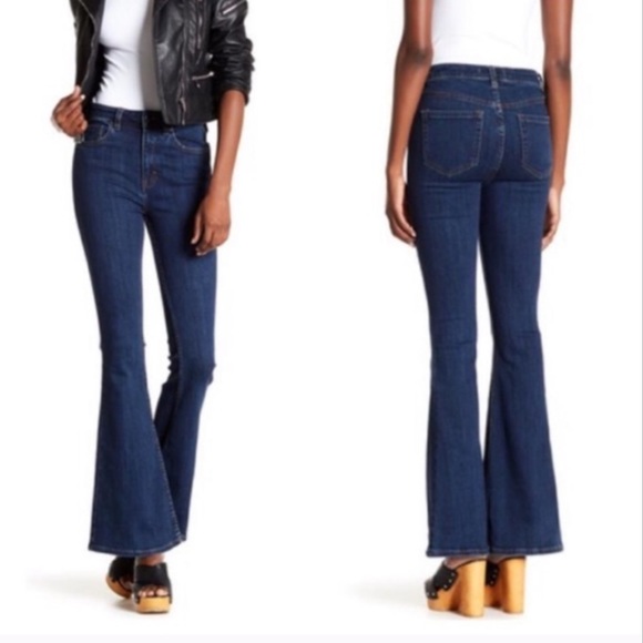Free People Hi Rise Flare Leg Bell Bottom Jeans 29 - Picture 3 of 12